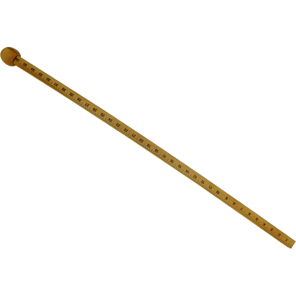Traditional wood ruler used by students and professionals.